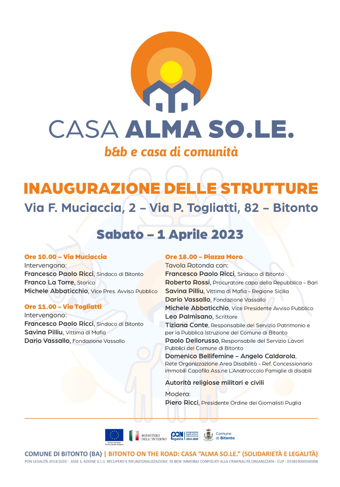 Inaugurazione delle strutture Casa Alma So.Le.